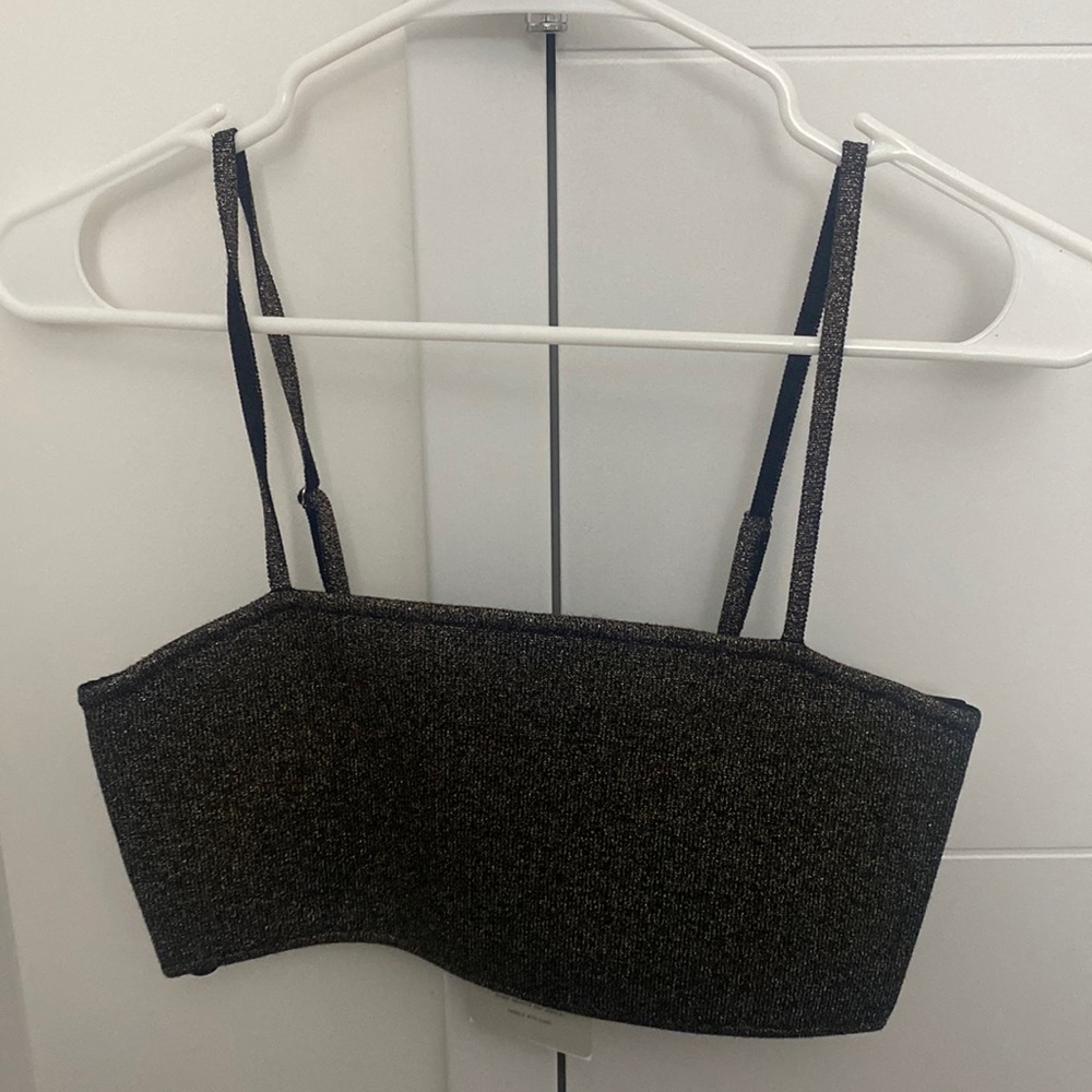 A.L.C Winnie Bra Black/Brown Metalic